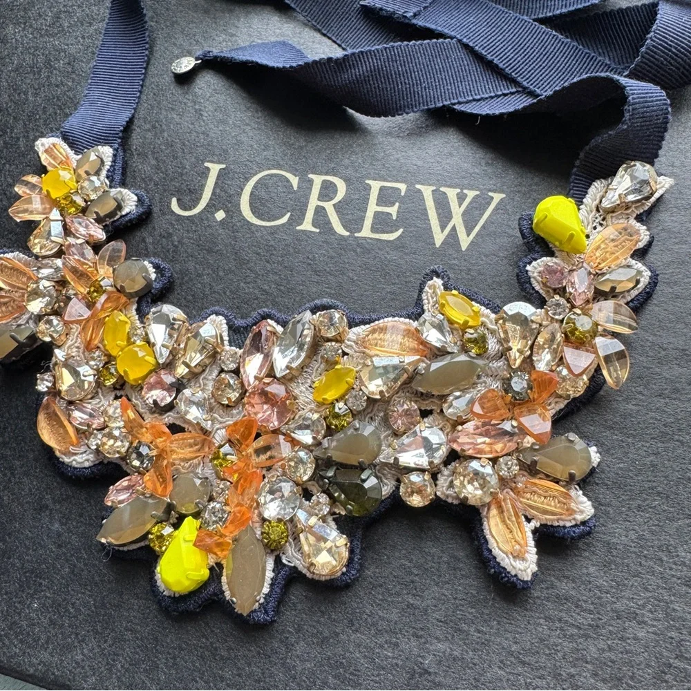 🌱 J. Crew Crystal ribbon necklace - Picture 5 of 5